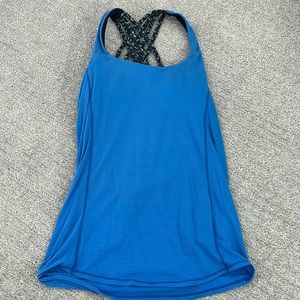 Lululemon Blue Open Back Tank
